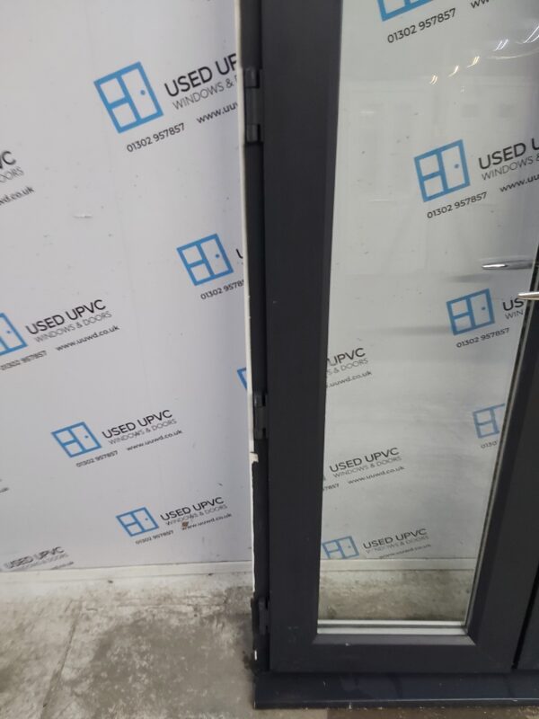 Used Anthracite Grey Upvc French Doors 1285mm x 2105mm EA10 - Image 8
