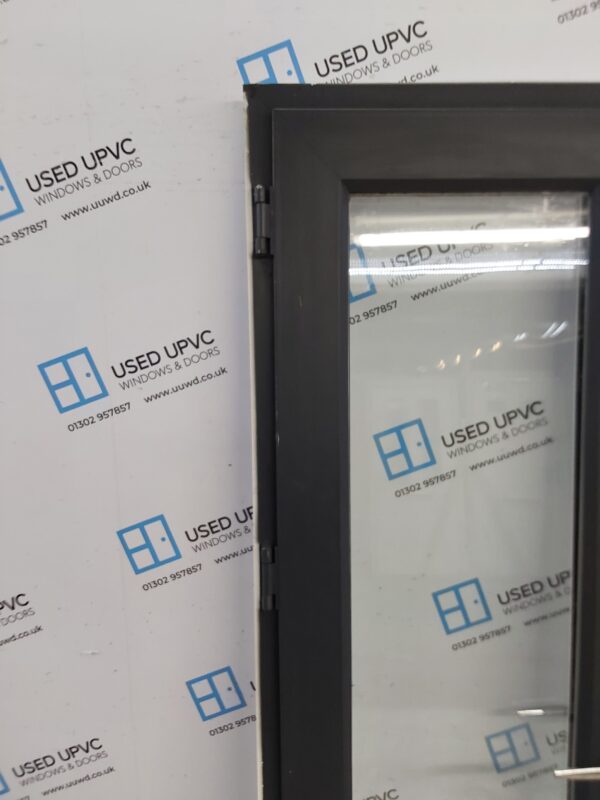 Used Anthracite Grey Upvc French Doors 1285mm x 2105mm EA10 - Image 9
