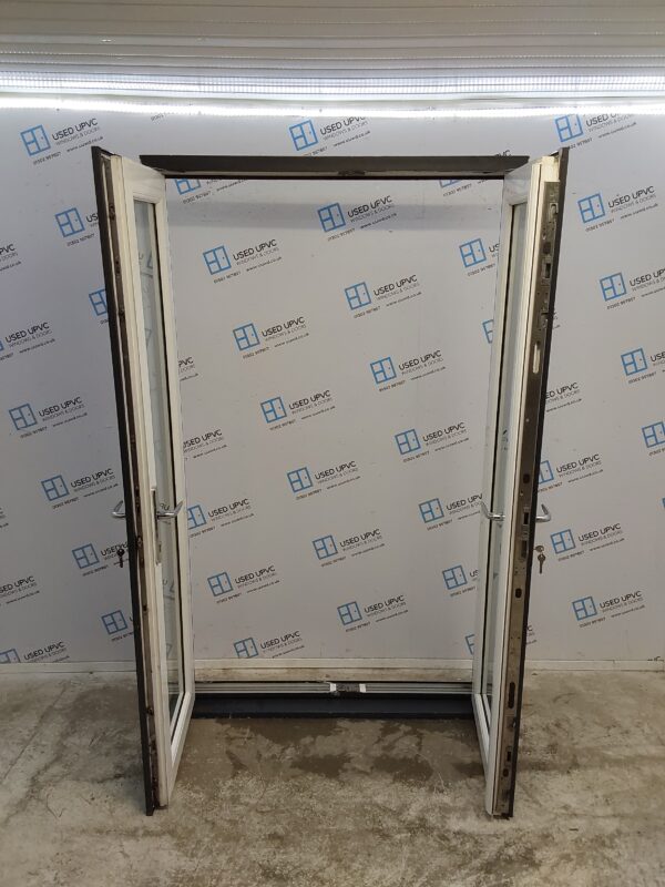 Used Anthracite Grey Upvc French Doors 1285mm x 2105mm EA10 - Image 2