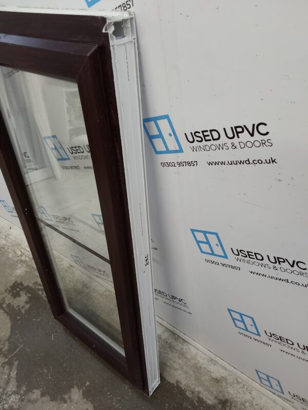 Used Rosewood Upvc Window 615mm x 1320mm W0121 - Image 4