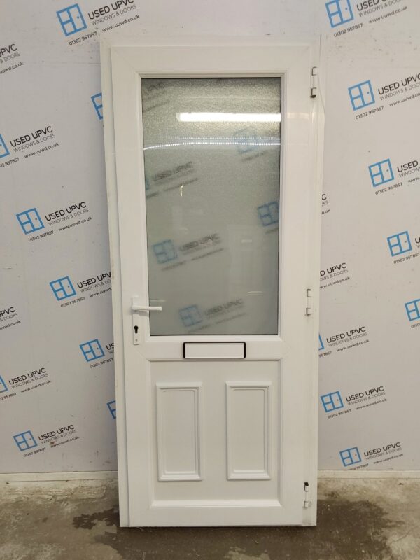 Used White Upvc Front Door 870mm x 2060mm 0733 - Image 2