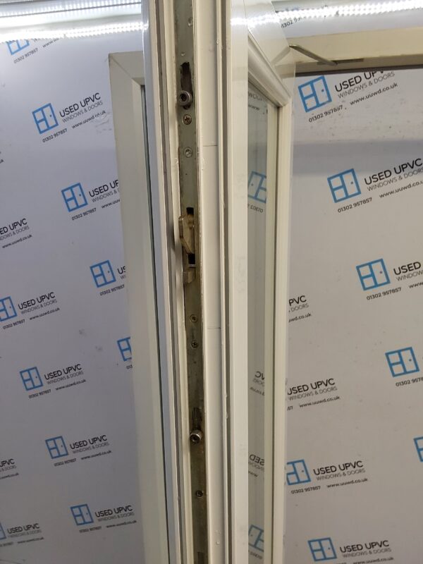 Used White Upvc French Doors And Side Panels 2105mm x 2095mm EA9 - Image 3