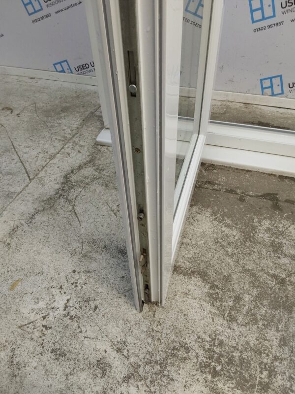 Used White Upvc French Doors And Side Panels 2105mm x 2095mm EA9 - Image 5