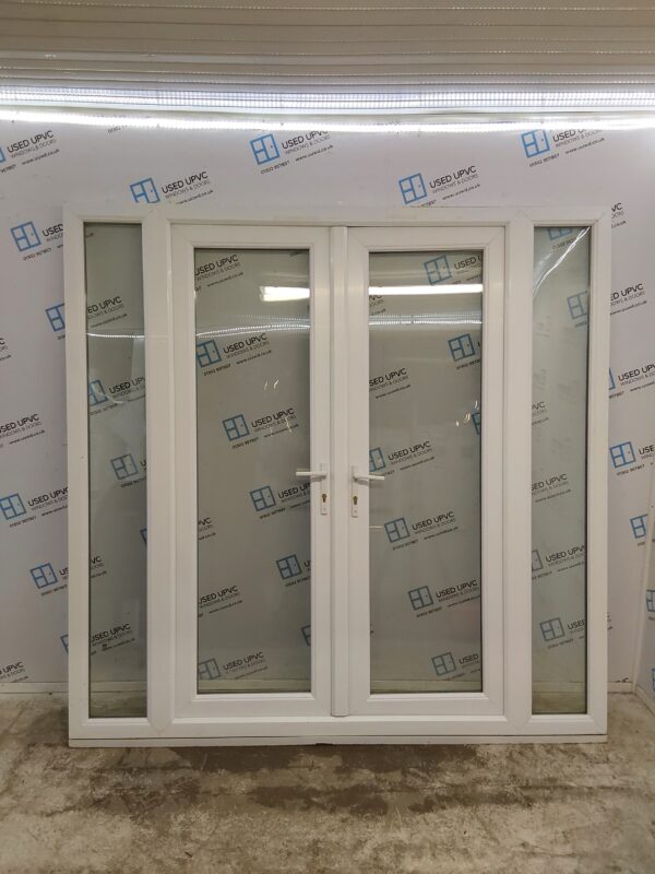 Used White Upvc French Doors And Side Panels 2105mm x 2095mm EA9 - Image 6