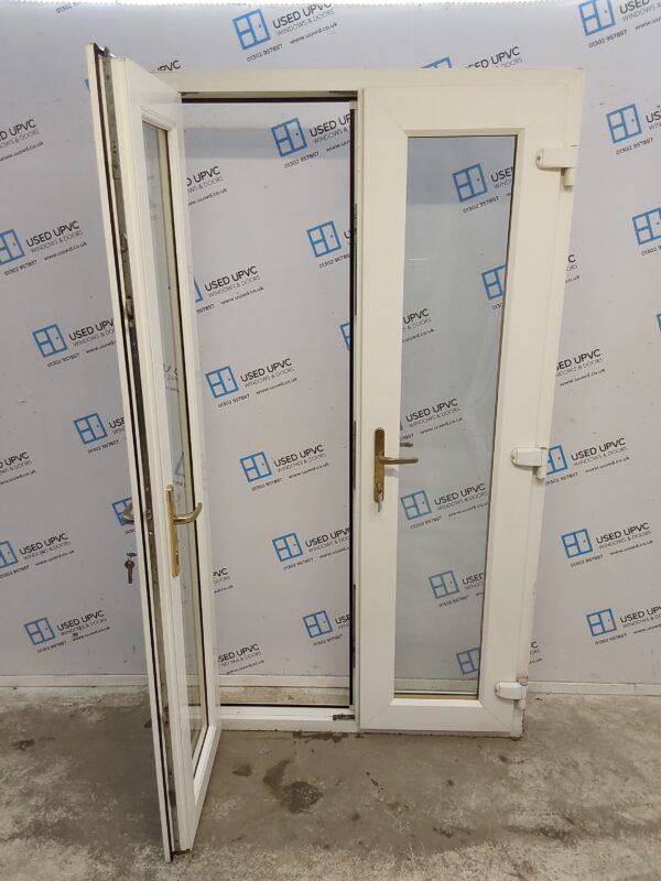 Used White Upvc French Doors 1125mm x 2075mm EA2 - Image 3