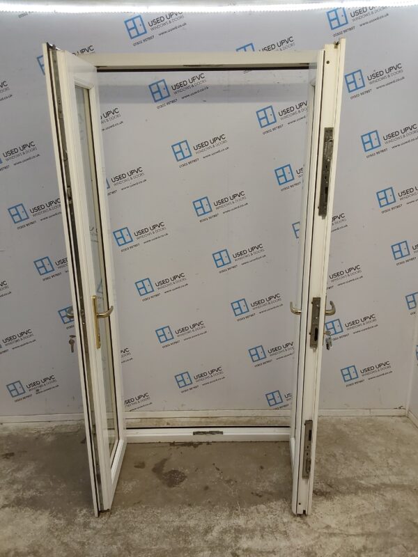 Used White Upvc French Doors 1125mm x 2075mm EA2 - Image 4