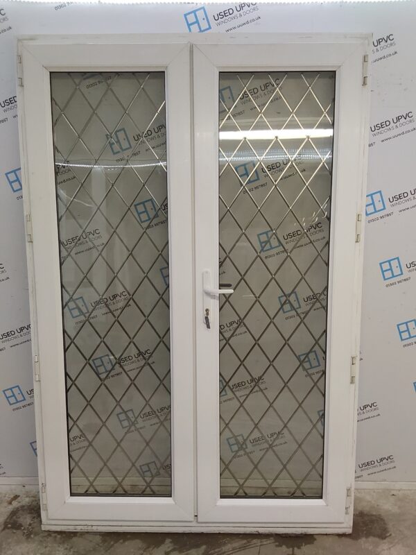 Used White Upvc French Doors 1470mm x 2230mm EA1 - Image 2