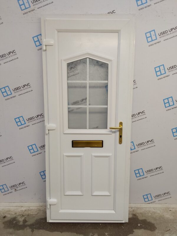 Used White Upvc Front Door 840mm x 2015mm 0321 - Image 2