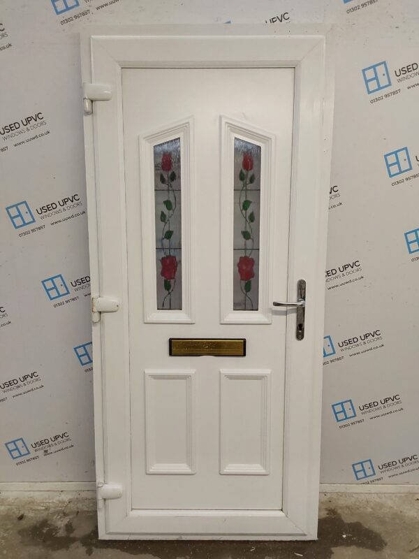 Used White Upvc Front Door 915mm x 2015mm 0759 - Image 2