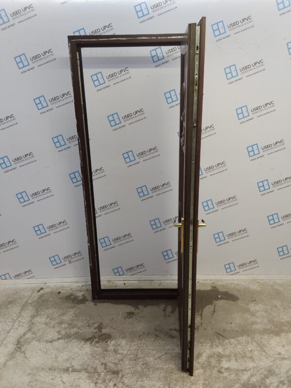 Used Woodgrain Upvc Back Door 820mm x 2045mm 0450 - Image 3
