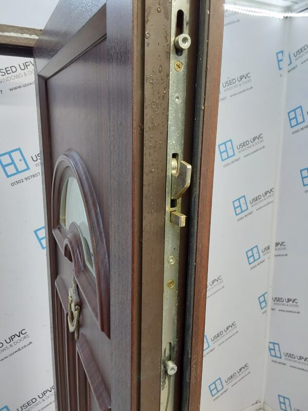 Used Woodgrain Upvc Back Door 820mm x 2045mm 0450 - Image 4
