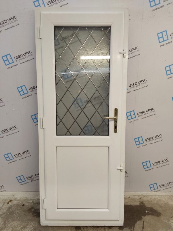 Used Rosewood Upvc Back Door 845mm x 2100mm 0764 - Image 2
