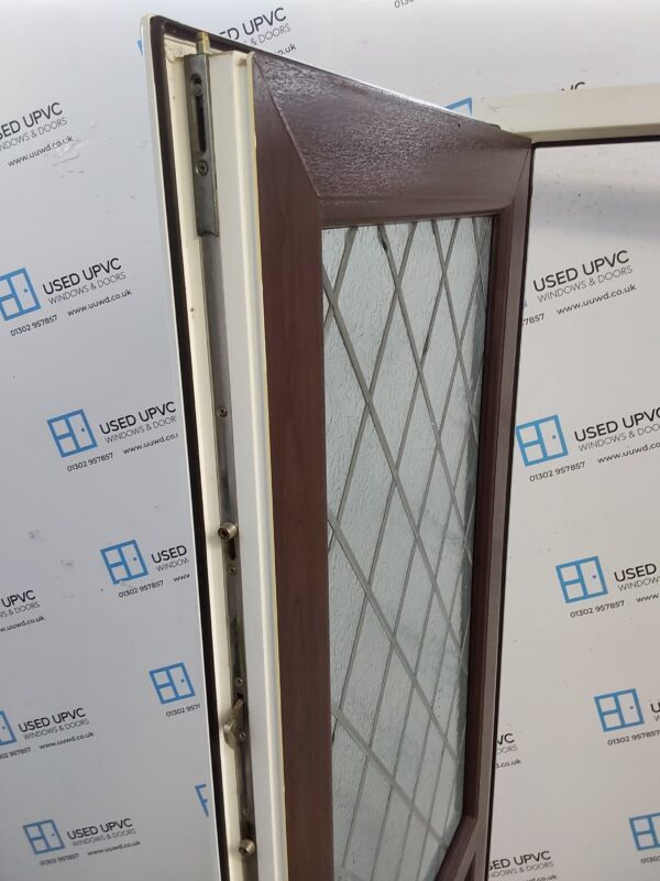 Used Rosewood Upvc Back Door 845mm x 2100mm 0764 - Image 5