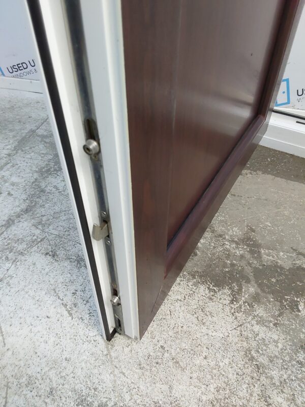 Used Rosewood Upvc Back Door 845mm x 2100mm 0764 - Image 7