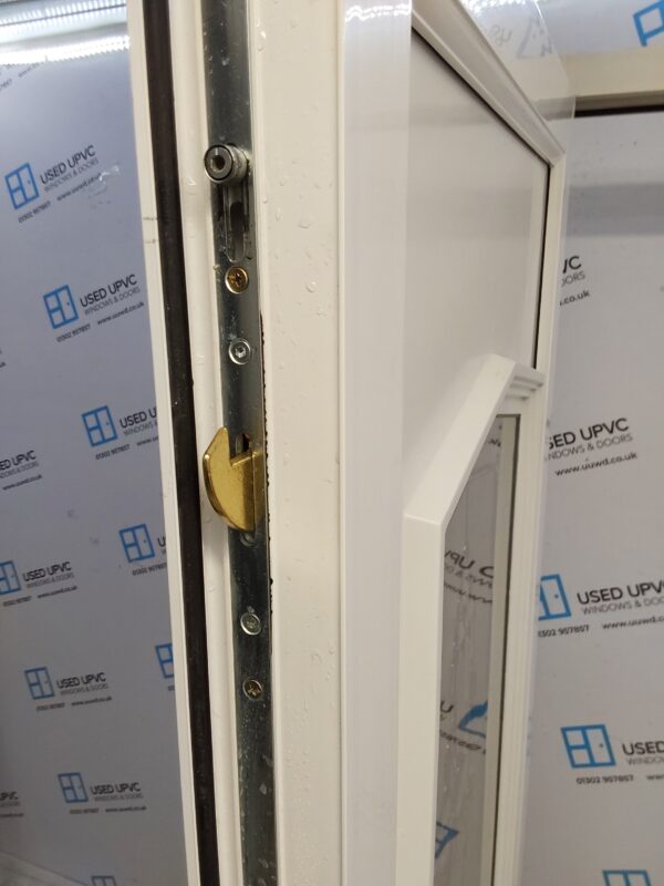 Used White Upvc Front Door And Side Panel 1195mm x 2100mm DS009 - Image 4