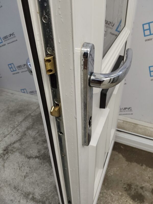 Used White Upvc Front Door And Side Panel 1195mm x 2100mm DS009 - Image 5