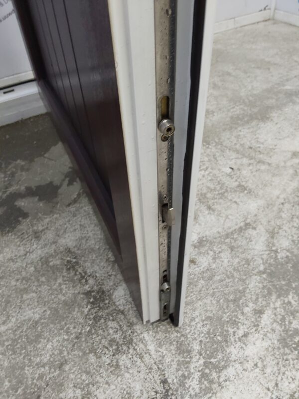 Used Rosewood Upvc Front Door And Side Panel 1220mm x 2100mm (reduce to 1205mm) DS010 - Image 6