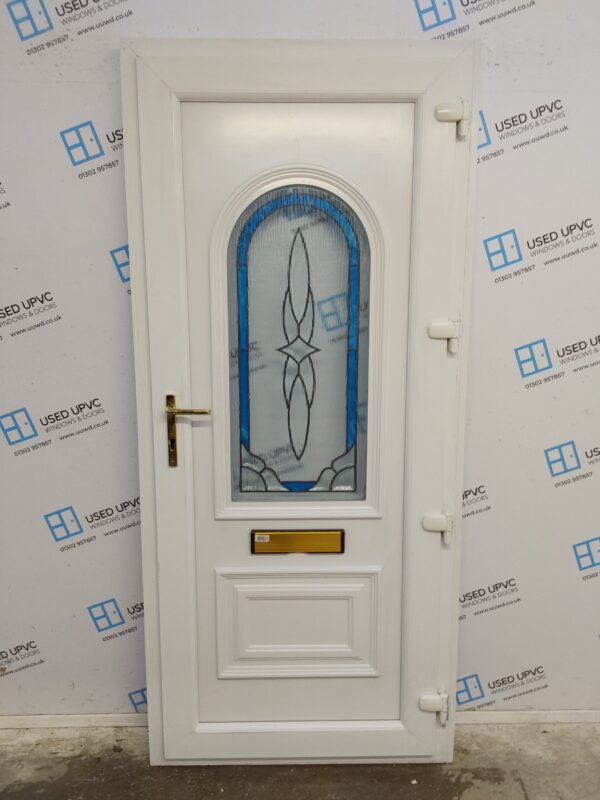 Used White Upvc Front Door 920mm x 2050mm (reduce to 900mm) 0732 - Image 2