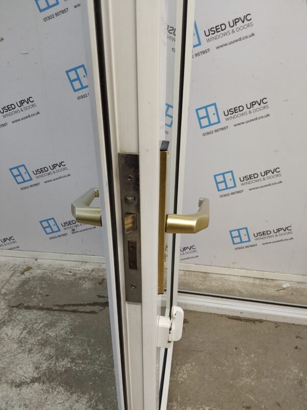 Used White Upvc Full Glass Door (Outwards Opening) 900mm x 2125mm 0533 - Image 3
