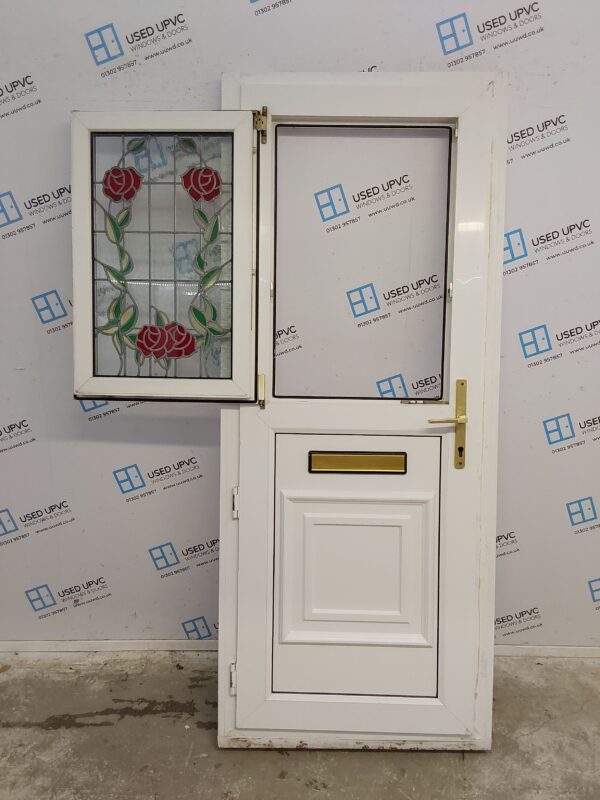 Used White Upvc Stable Door 850mm x 2055mm (Reduce To 810mm) 0441 - Image 4