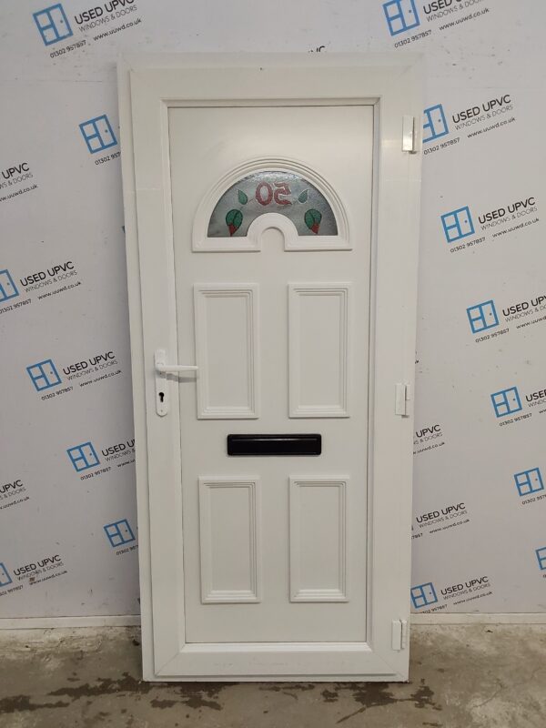 Used White Upvc Front Door 910mm x 2035mm 0339 - Image 2