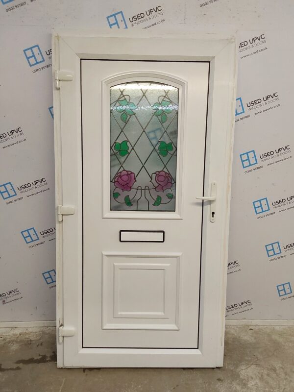 Used White Upvc Front Door 1010mm x 1955mm 0188 - Image 2
