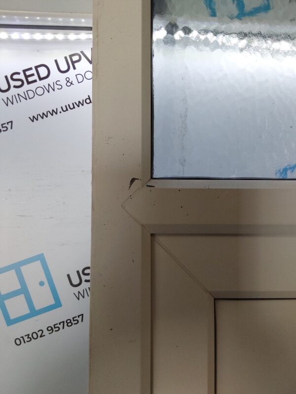 Used White Upvc Front Door And Toplight 870mm x 2430mm 0513 - Image 7