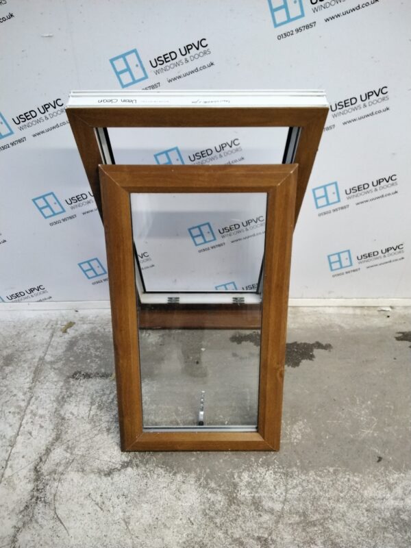 Used Oak Upvc Window 625mm x 1065mm C3007 - Image 3