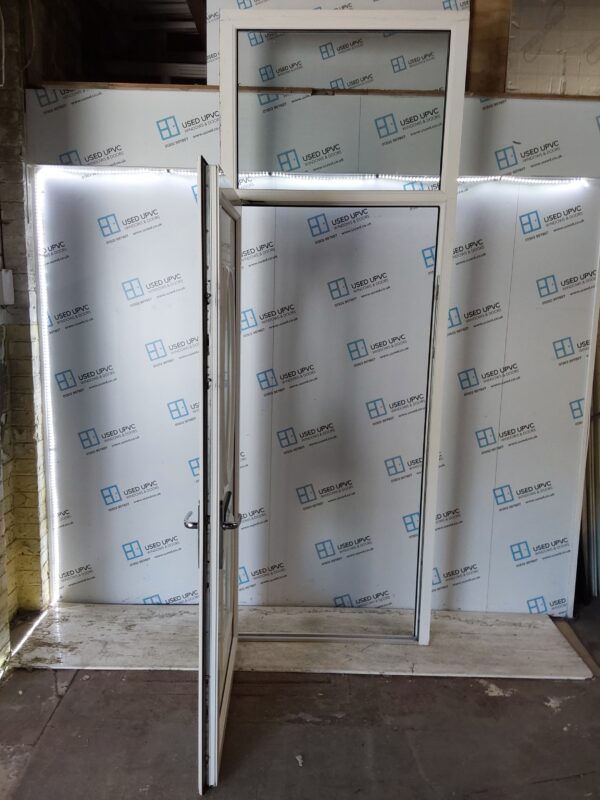 Used White Upvc Front Door And Toplight (Outwards Opening) 1020mm x 2840mm 0831 - Image 2