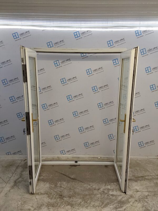Used White Upvc French Doors 1490mm x 2020mm EA9 - Image 2