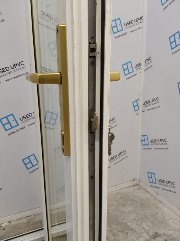 Used White Upvc French Doors 1490mm x 2020mm EA9 - Image 4