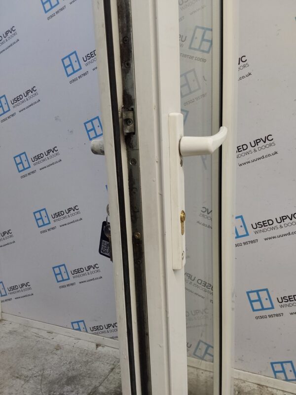 Used White Upvc French Doors 1245mm x 2120mm EA12 - Image 4