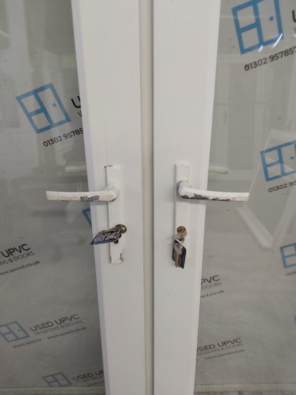 Used White Upvc French Doors 1245mm x 2120mm EA12 - Image 7