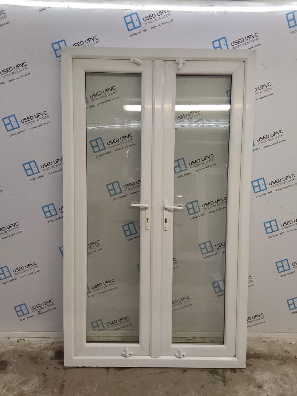 Used White Upvc French Doors 1245mm x 2120mm EA12 - Image 6