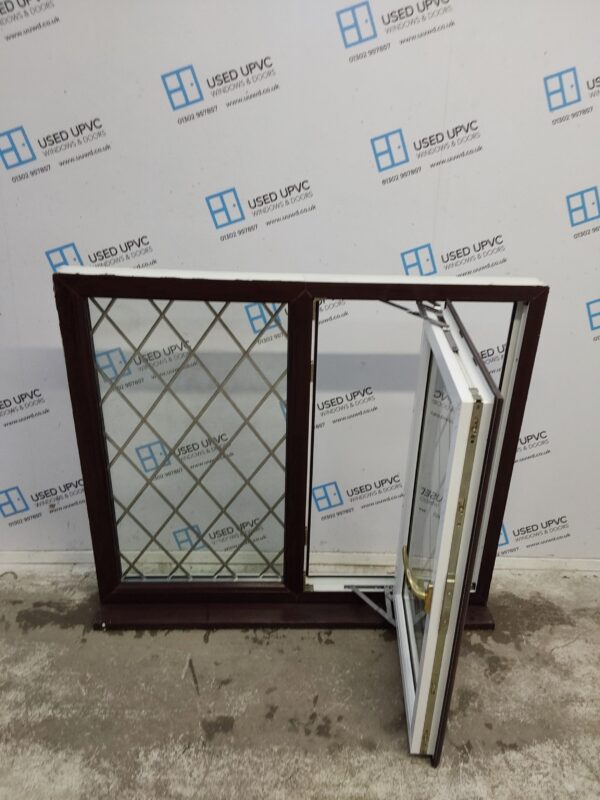 Used Rosewood Upvc Window 1190mm x 1045mm LW0135 - Image 2