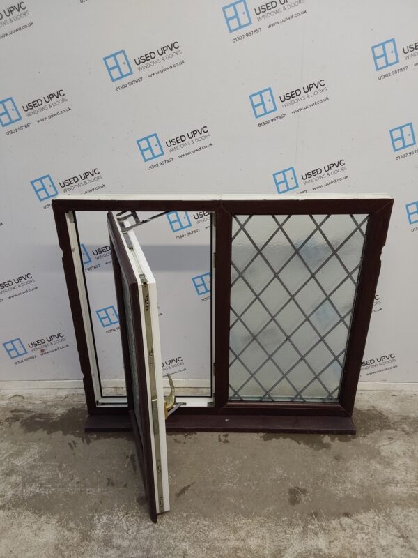 Used Rosewood Upvc Window 1200mm x 1045mm LW0076 - Image 2