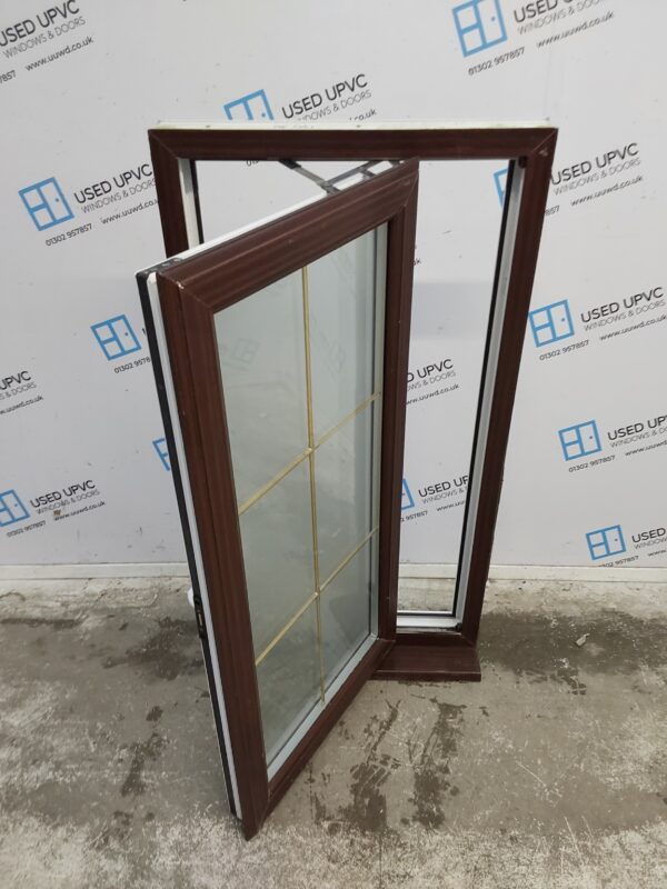 Used Woodgrain Upvc Window 620mm x 1200mm C3034 - Image 2