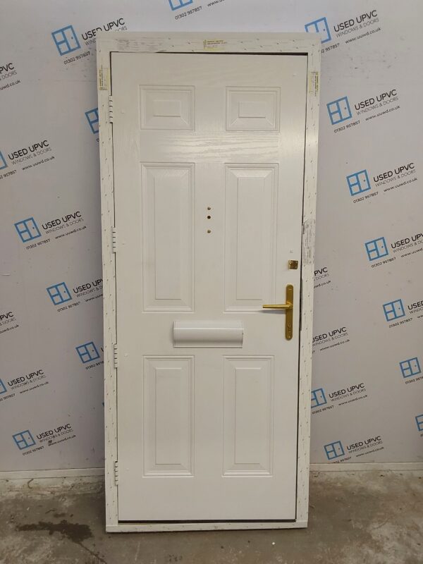 Brand New White Composite Front Door 910mm x 2145mm (Reduce To 2120mm) ND16 - Image 2