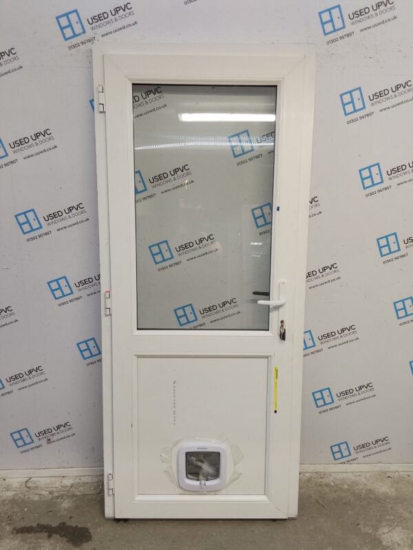 Brand New White Upvc Back Door 880mm x 2050mm ND25 - Image 2