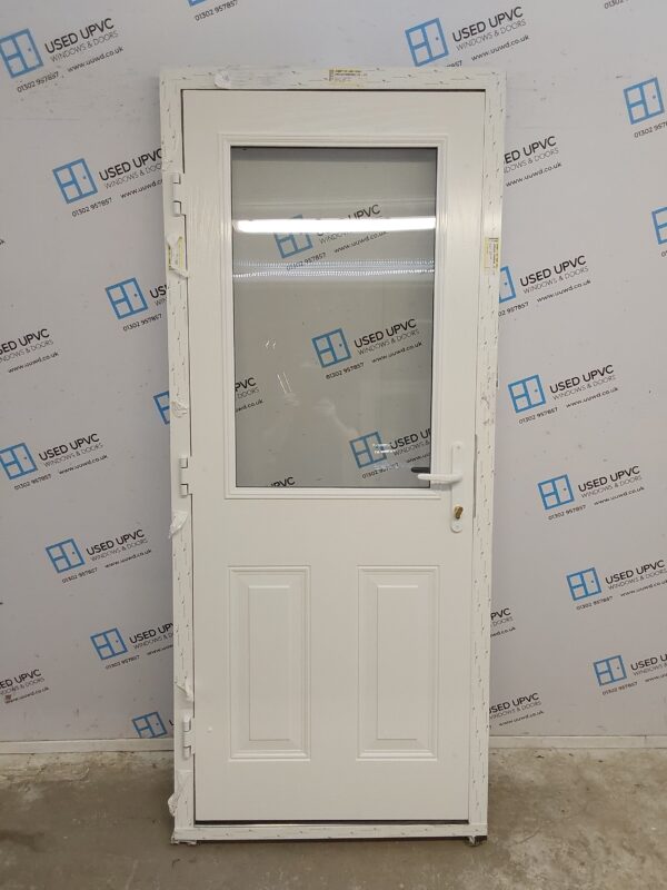 Brand New White Composite Back Door 880mm x 2070mm ND97 - Image 2