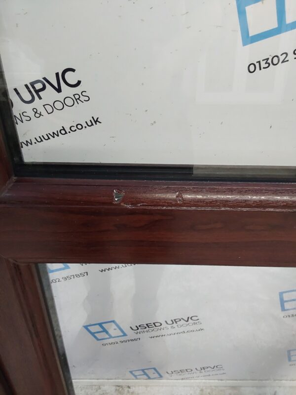 Used Rosewood Upvc Back Door 850mm x 2035mm (Reduce To 835mm) 0641 - Image 11