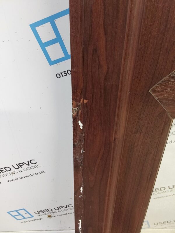 Used Rosewood Upvc Back Door 850mm x 2035mm (Reduce To 835mm) 0641 - Image 12