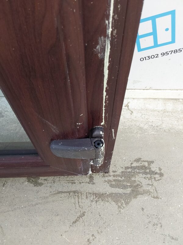 Used Rosewood Upvc Back Door 850mm x 2035mm (Reduce To 835mm) 0641 - Image 7