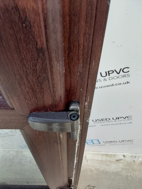Used Rosewood Upvc Back Door 850mm x 2035mm (Reduce To 835mm) 0641 - Image 8