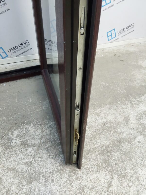 Used Rosewood Upvc Back Door 850mm x 2035mm (Reduce To 835mm) 0641 - Image 6
