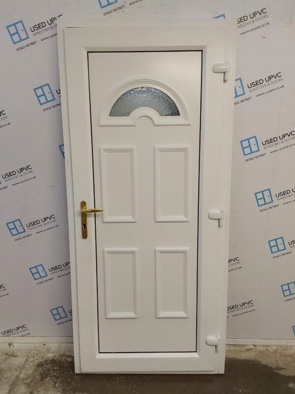 Used White Upvc Back Door 910mm x 2010mm (Reduce To 885mm) 0607 - Image 2