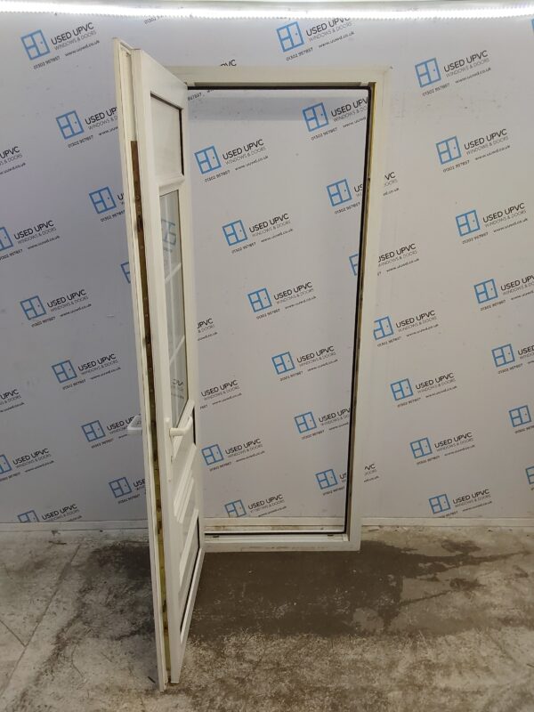 Used White Upvc Back Door 840mm x 2110mm 0458 - Image 3