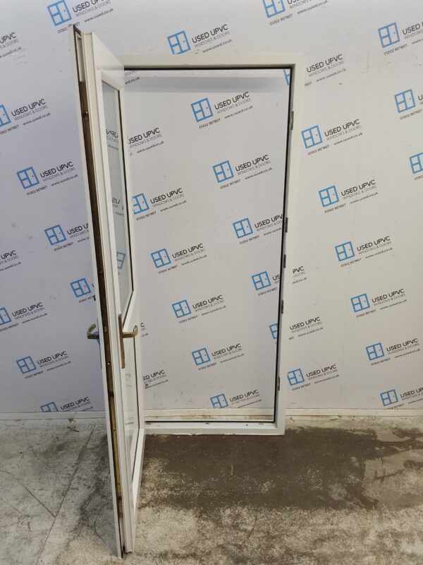 Used White Upvc Back Door 885mm x 2015mm 0430 - Image 3