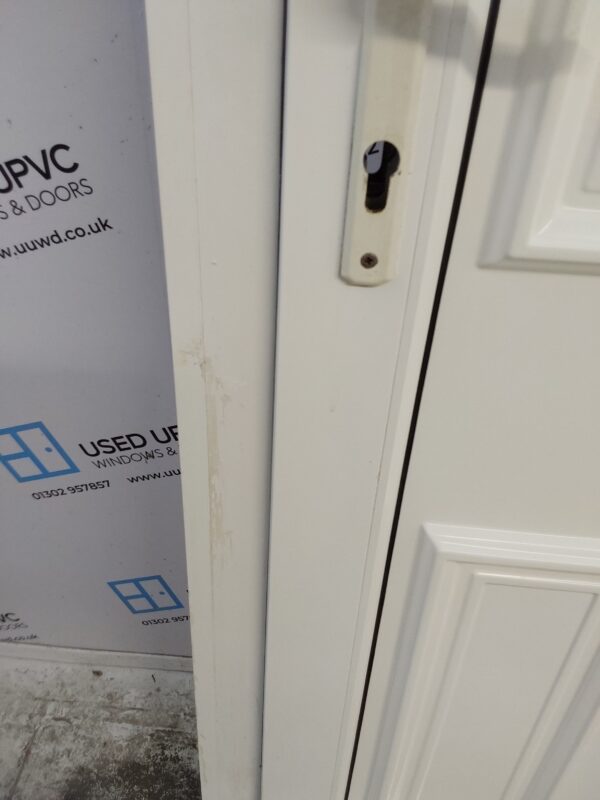 Used White Upvc Back Door 830mm x 2055mm (reduce to 790mm) 0426 - Image 8