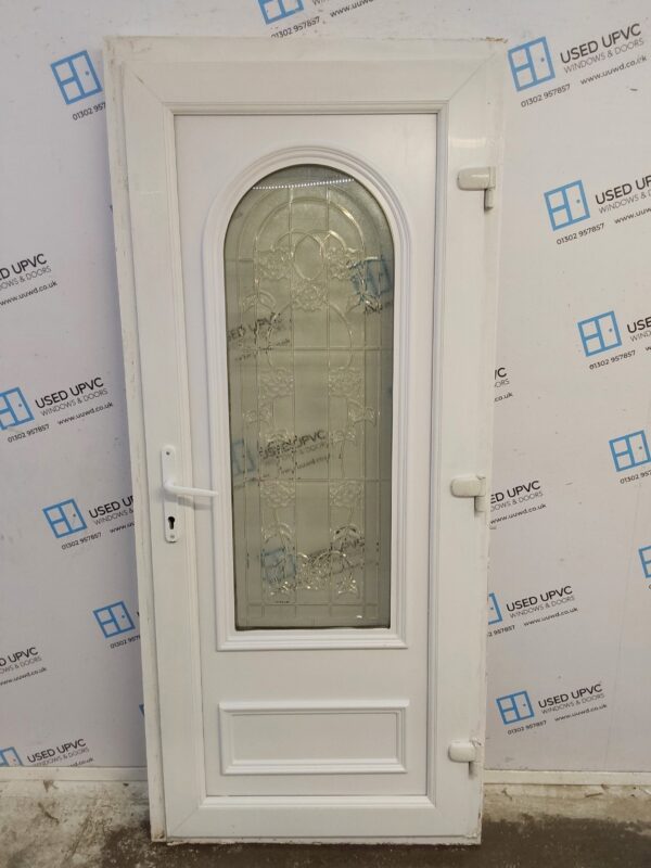 Used White Upvc Back Door 895mm x 2015mm 0627 - Image 2